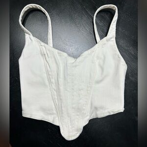 Zara Denim Corset Top